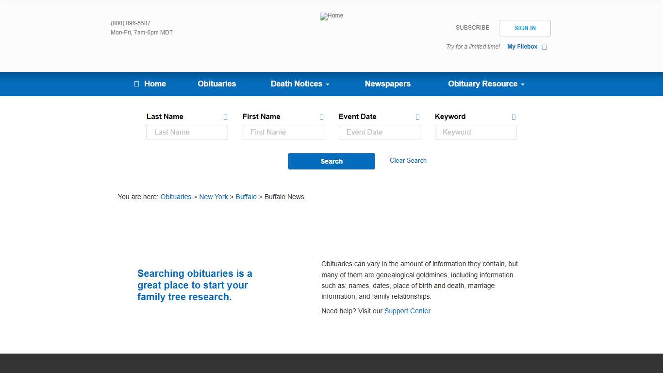 Buffalo News Obituaries (1989 – 2026) - Buffalo, NY