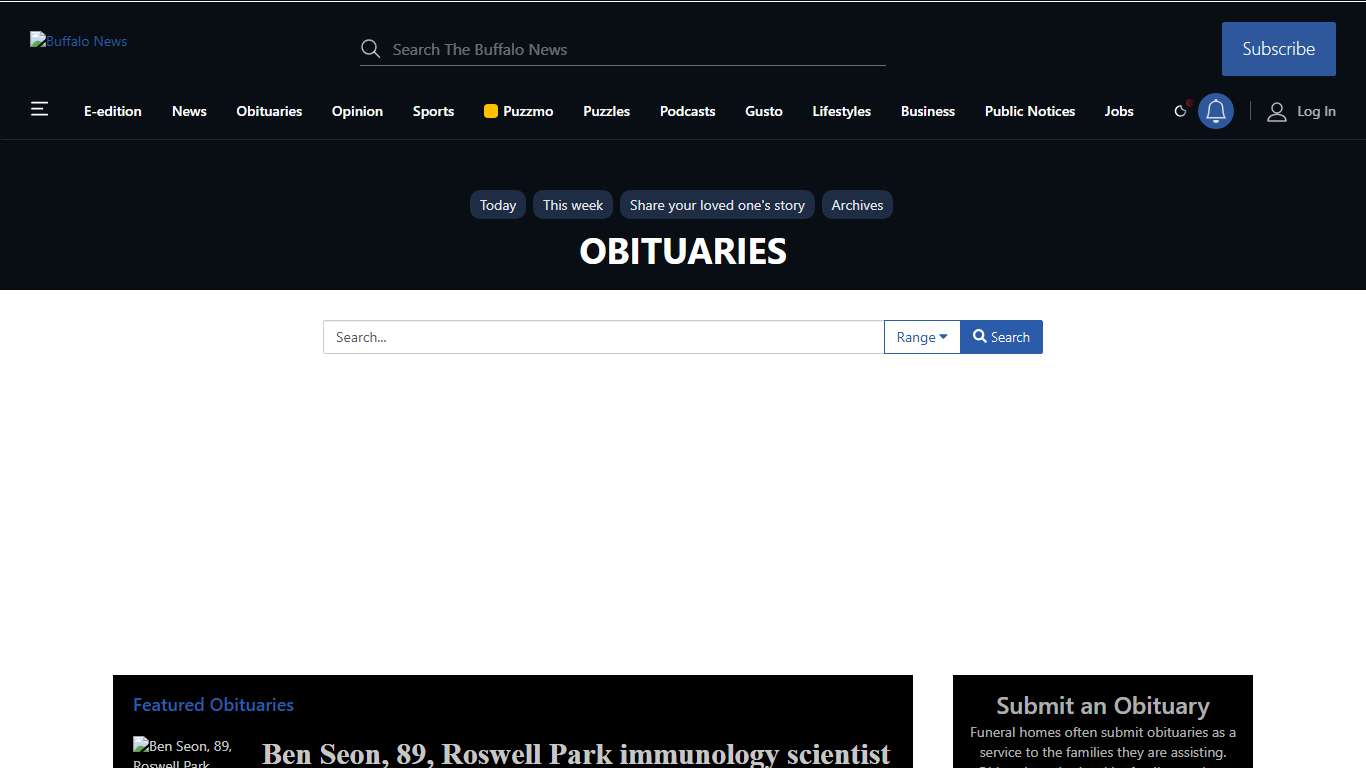 Buffalo Obituaries buffalonews.com